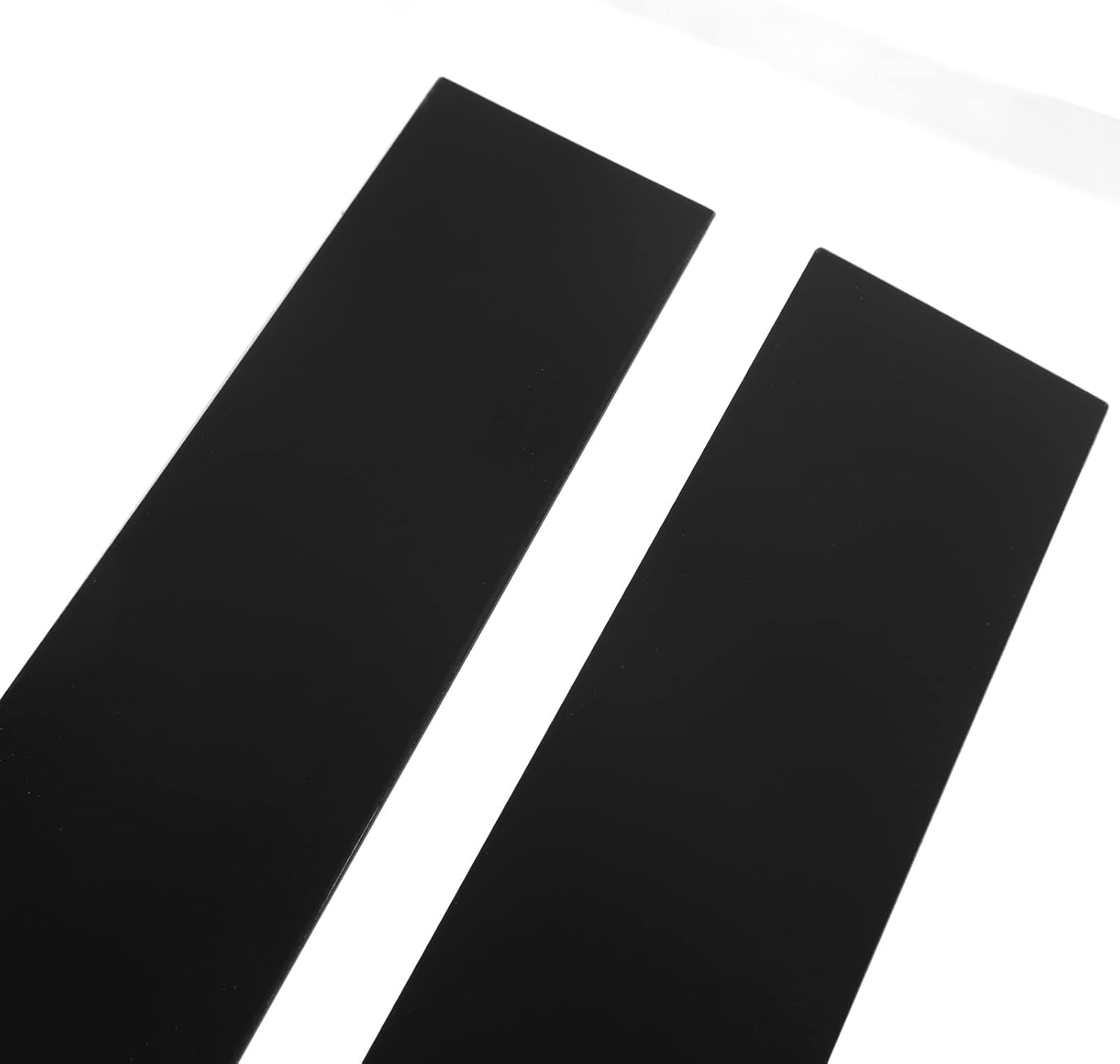 EVGATSAUTO Adhesivo para poste de pilar, 6 piezas de accesorios de policarbonato negro brillante para ventana y puerta de automóvil, repuesto para