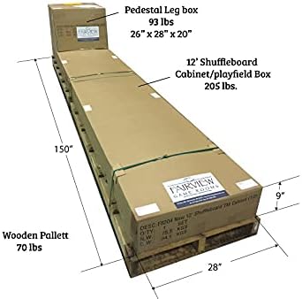 12’Signature Shuffleboard mesa con bloque de carnicero Playfield