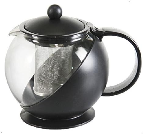 Tetera plástica de 25.4 fl oz y cafetera con filtro de acero inoxidable
