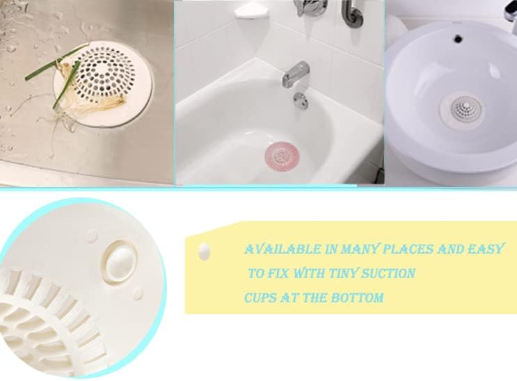Tapón de silicona duradero para drenaje de ducha, para fregadero de cocina, baño, bañera, fácil de instalar y limpiar (paquete de 2)