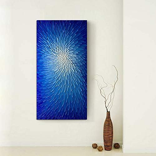 Amei Pinturas artísticas, 24 x 48 pulgadas, pintura al óleo de flores, pinturas 3D pintadas a mano sobre lienzo, arte abstracto, arte de madera en