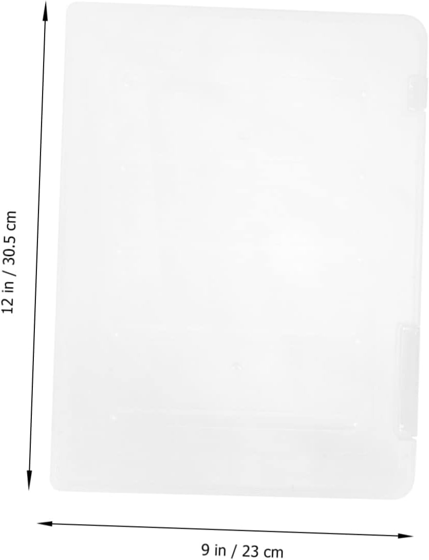 EXCEART Caja de almacenamiento de archivos de 3 piezas, pegatinas transparentes, pegatinas cuadradas, contenedores de almacenamiento de plástico