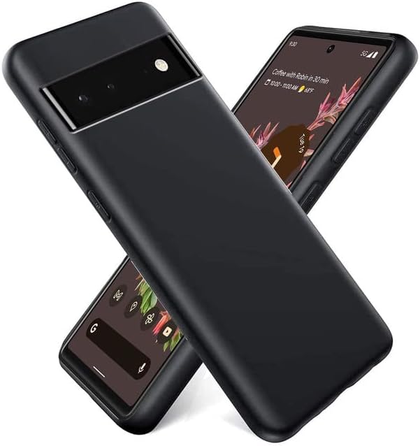 LAWEI – Funda de silicona para Google Pixel 6a, funda protectora suave y sedosa al tacto, funda protectora a prueba de golpes con forro de
