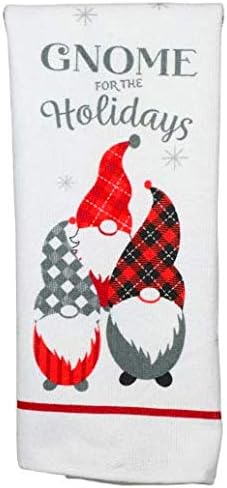 Decoraciones de gnomos – Decoración navideña – Juego de toallas de cocina (5 piezas) Gnomo para las fiestas – Toallas de cocina – Manopla de horno –