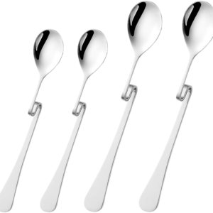 OSALADI 4 cucharas de café expreso de acero inoxidable mermelada de miel cuchara de café cuchara mezcladora de leche cucharadita taza colgante OSALADI 4 cucharas de café expreso de acero inoxidable mermelada de miel cuchara de café cuchara mezcladora de leche cucharadita taza colgante