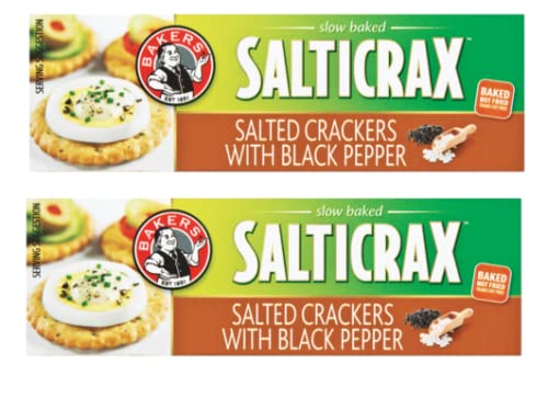 Bakers Salticrax- Pimienta Negra – Original 7.05 oz (Paquete de 2)