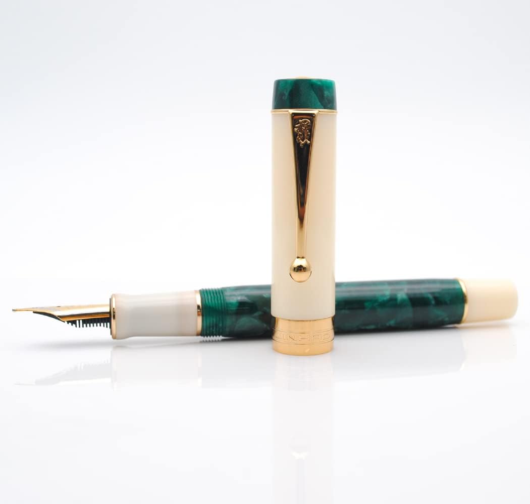 JINHAO 100 – Pluma estilográfica con convertidor de tinta (punta media 0.028 in, verde marino profundo-A)