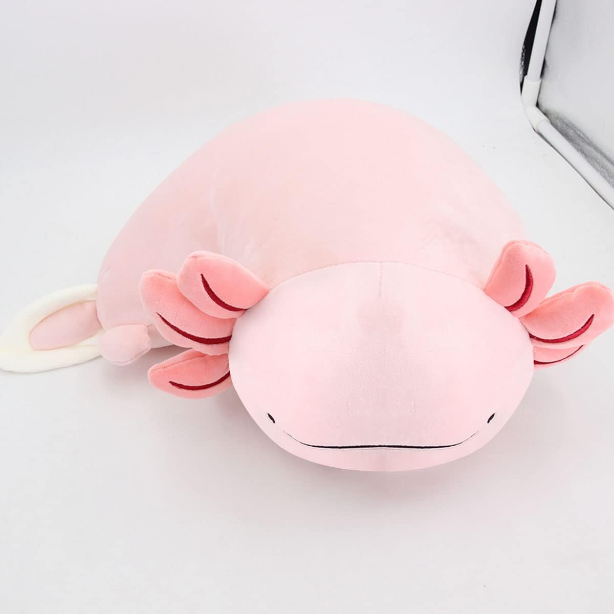 Nohito Kawaii – Almohada de peluche de ajolote suave, juguete de peluche de dinosaurio hexagonal 3D, ambistoma mexicano y salamandra de 11 pulgadas