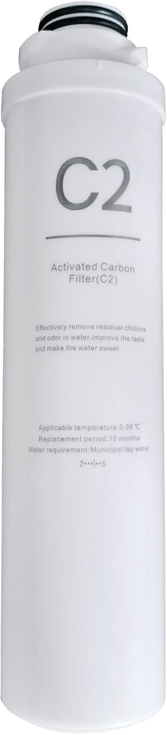 C2 – Filtro de repuesto compatible con sistema de ósmosis inversa UR02UR03, 12 meses de vida útil, filtro UR02UR03 C2