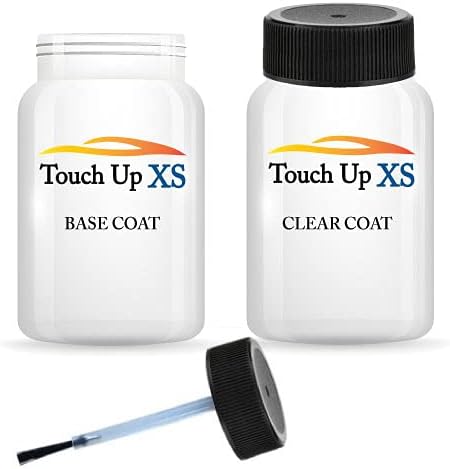 TouchupXS-Perfect Match For BMW Cooper S 850 Pepper White 1oz Basecoat and Clearcoat With E-Z Dabber
