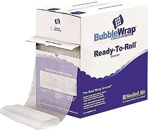 Bubble Wrap ancho x 65ft de longitud grado ready-to-roll Dispensador12″ fuerte aire resistente, Easy Teartransparente