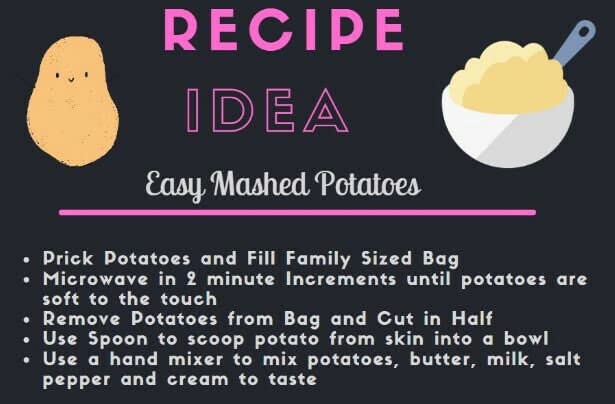 Potato Bag, Microwave Potato Bag, Potato Cooker Bag, Potato Pouch, Baked Potato Bag, Cotton Bag in a Honey Bee Fabric