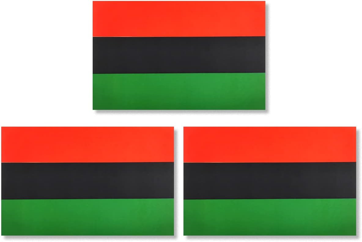 JBCD Calcomanía magnética de la bandera afroamericana africana, imán de liberación negra, para automóvil, SUV, camión (paquete de 3, 3 x 5 pulgadas)