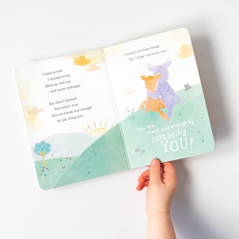 Slumberkins Libro de tablero y Kin de 14 pulgadas  Promueve la autoaceptación y el diálogo personal positivo  Herramientas socioemocionales para