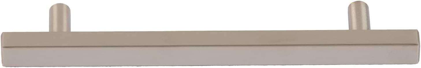 Utopia Alley Oslo – Tirador decorativo para armarios y cajones, acabado de níquel cepillado, manija de metal para cajones, 5.0 pulgadas de centro a