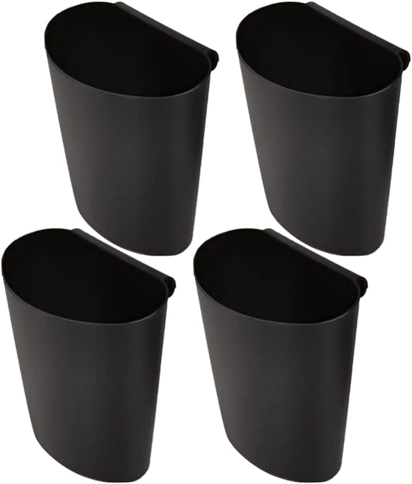 STOBOK Cesta de almacenamiento de 4 piezas, contenedor de mesa, papelera de pared, soporte para lápices, bote de basura compacto, papelera rodante,