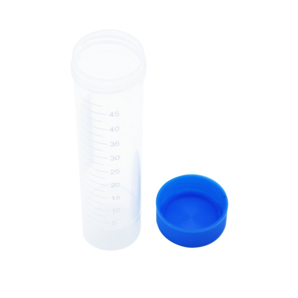Eowpower Tubos de ensayo plásticos del envase del almacenamiento del frasco de 30pcs 1.7 fl oz para el laboratorio de laboratorio