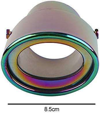 idain Tubos de punta de silenciador de cola de escape de automóvil de acero inoxidable de tipo recto universal para tubos de 1.5 a 2.1 pulgadas de