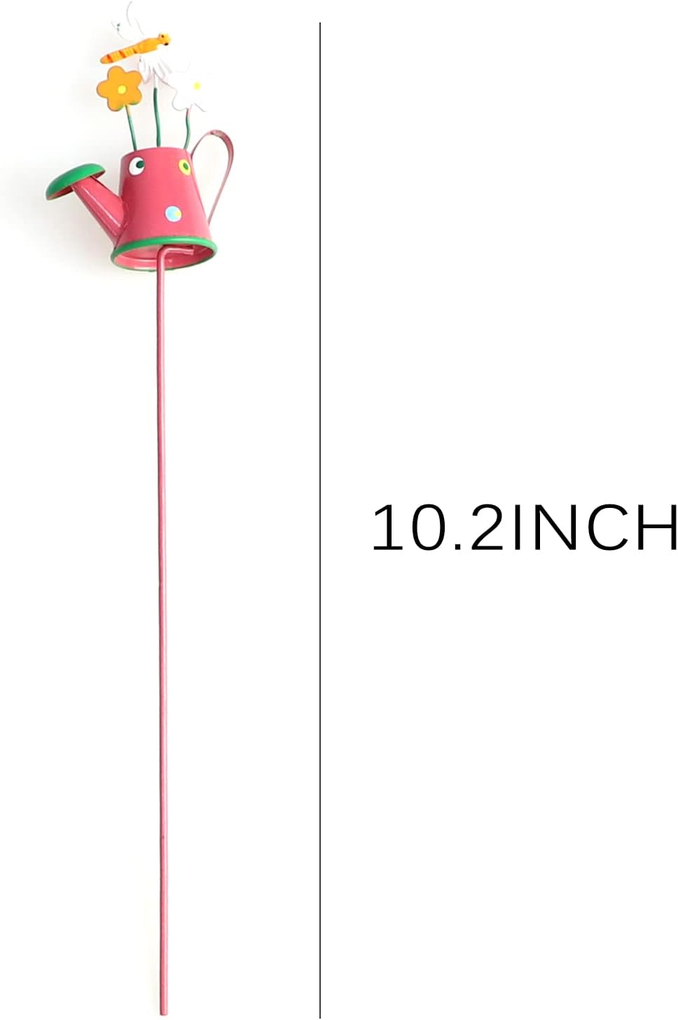 Paquete de 5 púas de metal para jardín de 10 pulgadas, estacas decorativas para plantas en maceta, regadera pequeña con estaca floral de animales,