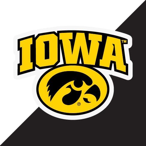 Iowa Hawkeyes – Calcomanía de vinilo de 2 pulgadas, color blanco, producto universitario con licencia oficial