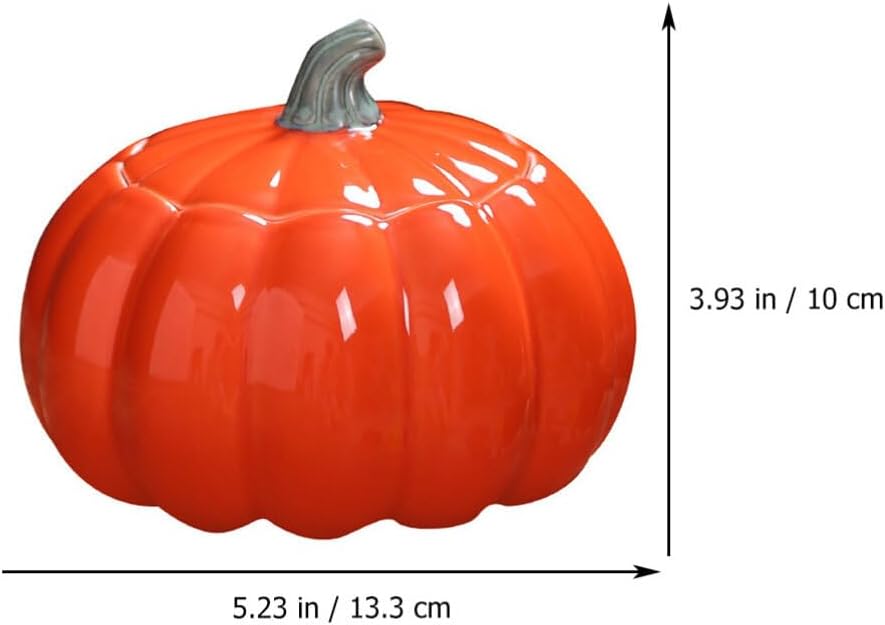 Kichvoe Latas de té chino, tarro de calabaza de Halloween, tarro de cerámica para almacenamiento de alimentos, recipiente de cocina de porcelana,