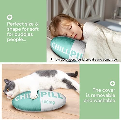 Almohada de píldora Chill  Regalo de elefante blanco, lindas almohadas de preppy para decoración de habitación preparada, decoración estética de