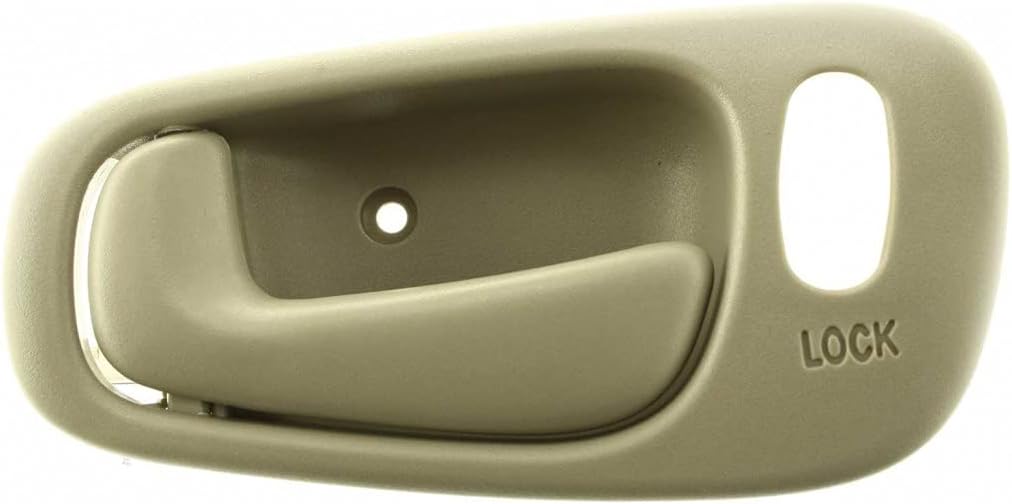 KarParts360 Para Chevy Prizm 1998 99 00 01 2002 Manija de puerta interior delantera o trasera lado del conductor beige  con orificio de bloqueo de