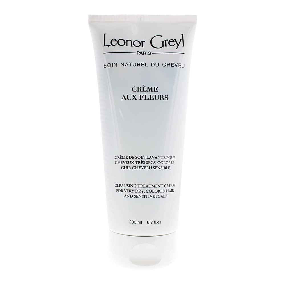 Leonor Greyl Paris – Creme Aux Fleurs – Crema calmante para el cuero cabelludo y el cabello para cabello seco, teñido y cuero cabelludo sensible