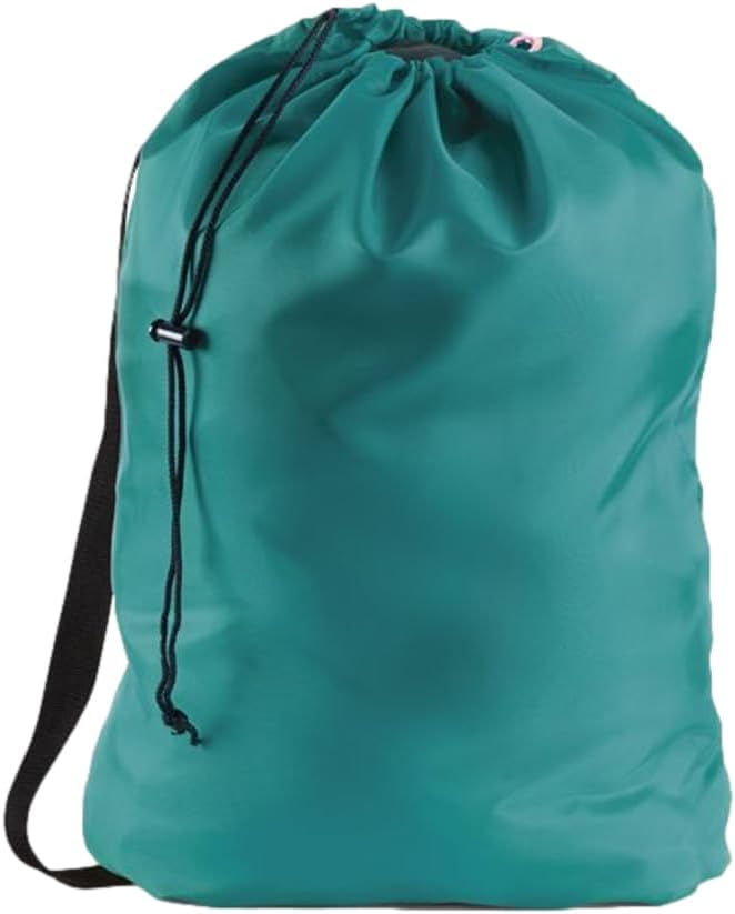 Bolsa de almacenamiento de lavandería resistente con correa para el hombro, 22 x 28 pulgadas, poliéster de 210 denier, soporta 2 cargas o 35 libras,