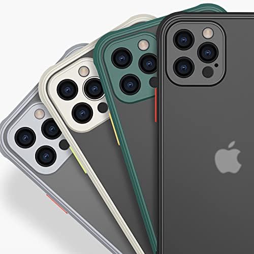 ZEZHOU Funda para iPhone 13 Pro con protector de lente de cámara de 6.1 pulgadas, cubierta de cuerpo completo a prueba de golpes, borde plano suave,
