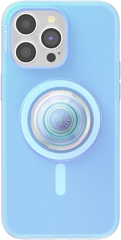 PopSockets Funda para iPhone 15 Pro Max con agarre redondo para teléfono compatible con MagSafe, funda para iPhone 15 Pro Max, compatible con carga
