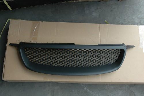 Ajuste 03-08 Toyota Corolla CELES (Excepto XRS) 1 pieza Negro Acabado ABS Plástico ABS JDM Sport Mesh Style Badgeless Rejilla Frontal