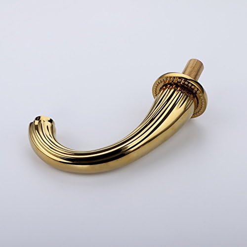 Grifo del fregadero del cuarto de baño 3 agujeros montado generalizado latón baño grifo cristal manija mezclador oro Ti-PVD (oro)