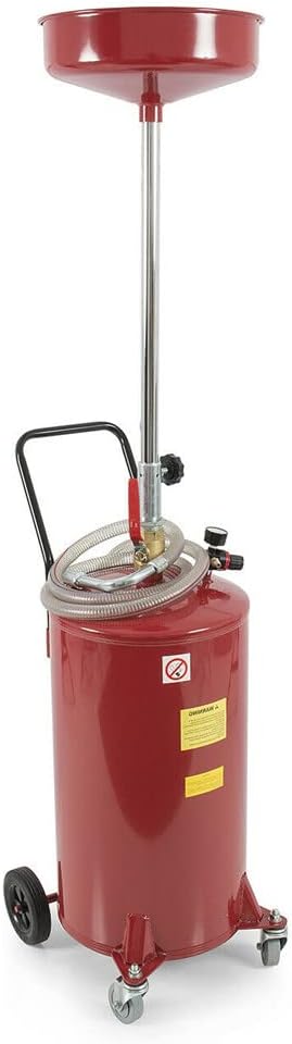 DBM IMPORTS Tanque de cambio de aceite residual de 20 galones, altura ajustable, construcción HD con ruedas