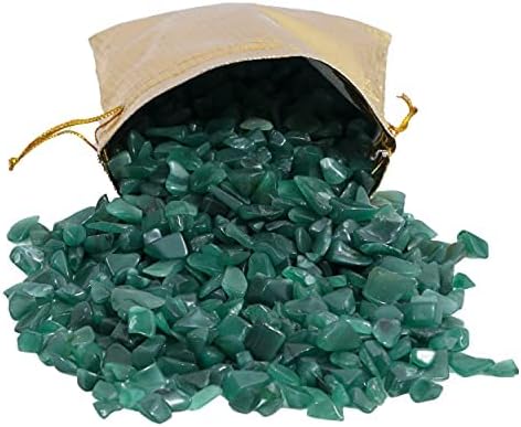 Chips de cristal de aventurina verde a granel, piedras preciosas curativas naturales de forma irregular, piedra triturada Reik curativa, chips de