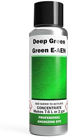 Tintes de pigmento anodizado de aluminio profesional  Green E-AEN  Verde claro a rico  Concentrado en polvo hace 7.6 litros o 2 galones