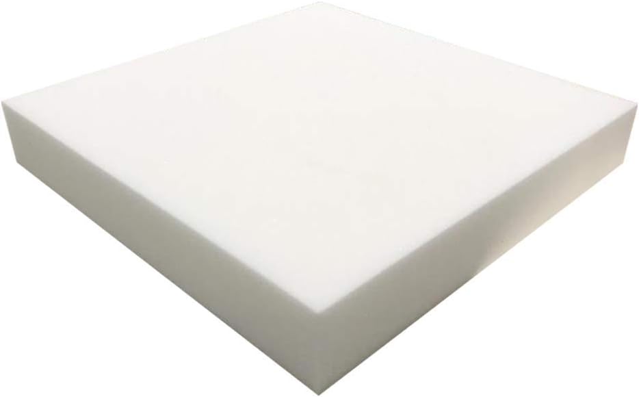 Espuma de espuma de alta densidad de 6.0 x 25.1 x 28.3in (reemplazo del asiento, hoja de tapicería, relleno de espuma) fabricado en Estados Unidos.