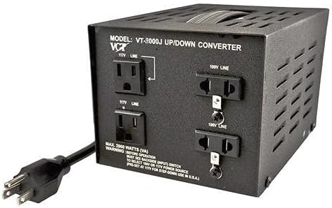 Transformador VCT VT 2000J de voltaje japonés 100 V a 110 V o viceversa