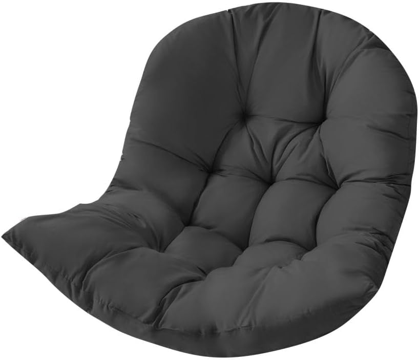 Womenyiaor Cojín de repuesto para silla de huevo colgante, cojín para silla de columpio de hamaca, cojín de silla colgante de interior, cojín de