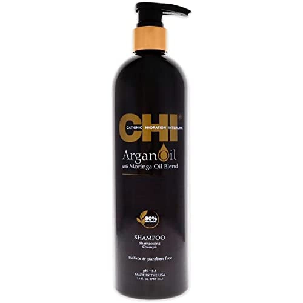 CHI Argan Oil Plus Moringa Oil Shampoo Champú Unisex 25 oz