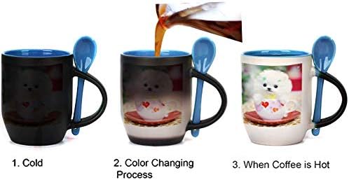 Taza de café personalizada sensible al calor, taza de café mágica personalizada que cambia de color, añade foto, imagen de logotipo en tazas de