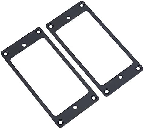 Anillos de montaje de marco de pastilla, 2 piezas de repuesto de metal Humbucker para guitarras eléctricas (negro)