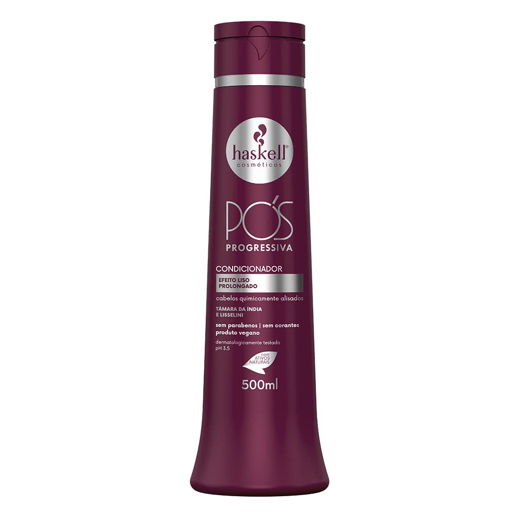 Haskell – Linha Pos Progressiva – Condicionador Efeito Liso 500 Ml – (Colección Post-Alisado – Acondicionador Post-Alisado 16.90 Fl Oz)