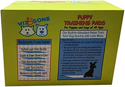 Wiz B Gone Paquete de 100 almohadillas de entrenamiento para cachorros y mascotas adultas para perros de 22 x 22 pulgadas