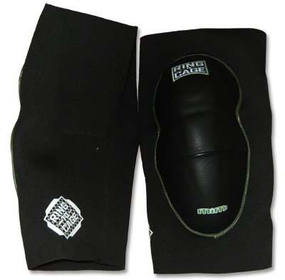 Deluxe MiM-Foam Rodilleras – Cuero para MMA Grappling Jiu Jitsu-XL