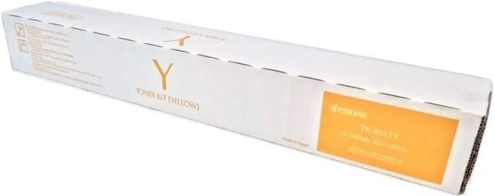 Kyocera 1T02NDAUS0 Modelo TK-8517Y Cartucho de tóner amarillo para uso con impresoras multifuncionales a color KyoceraCopystar CS-5052ci, CS-6052ci,