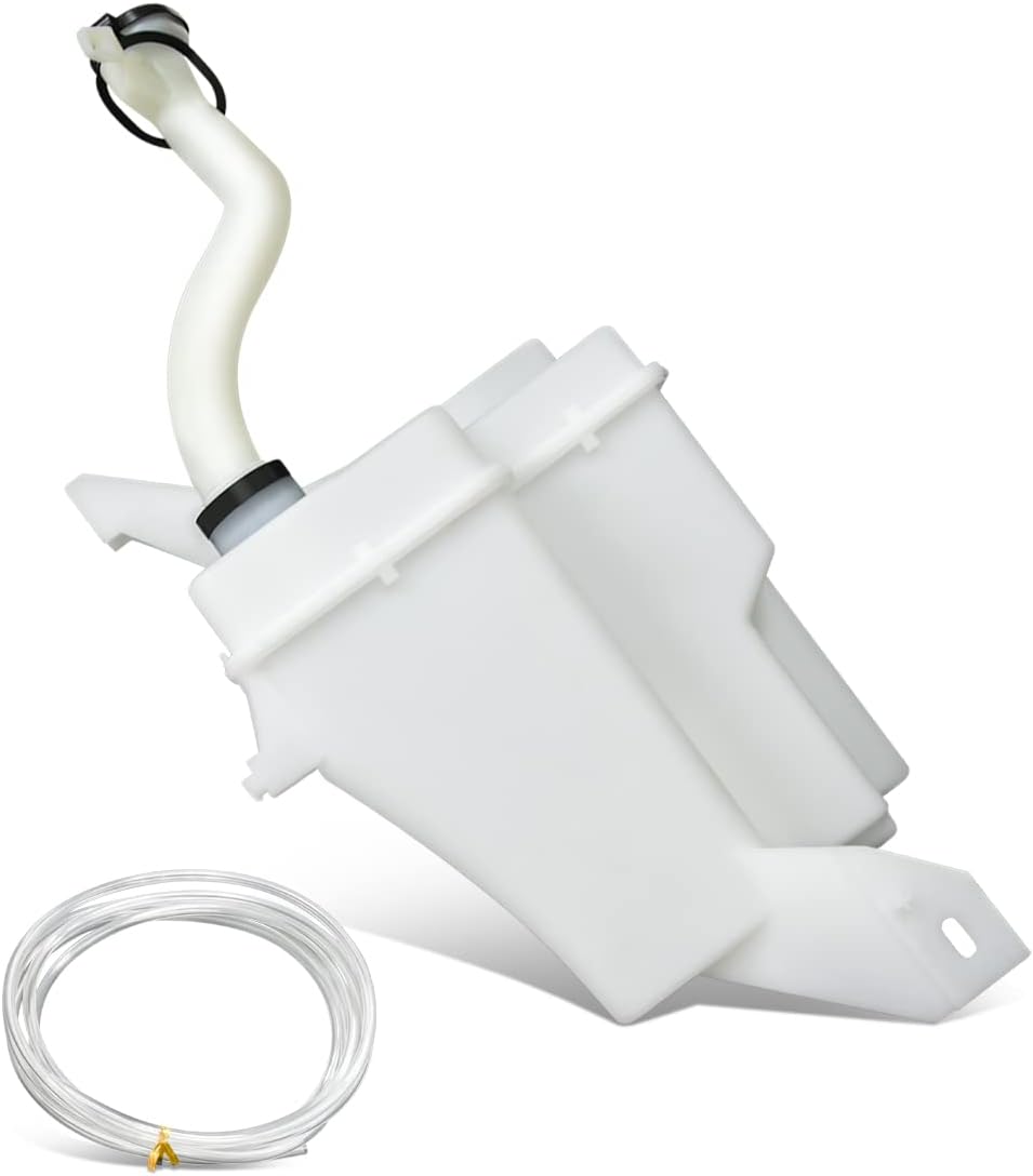 DNA Motoring OEM-WT-NI1288124 Depósito de líquido para limpiaparabrisas estilo fábrica con tubo de tapa y bomba compatible con 07-11 Versa Sedan