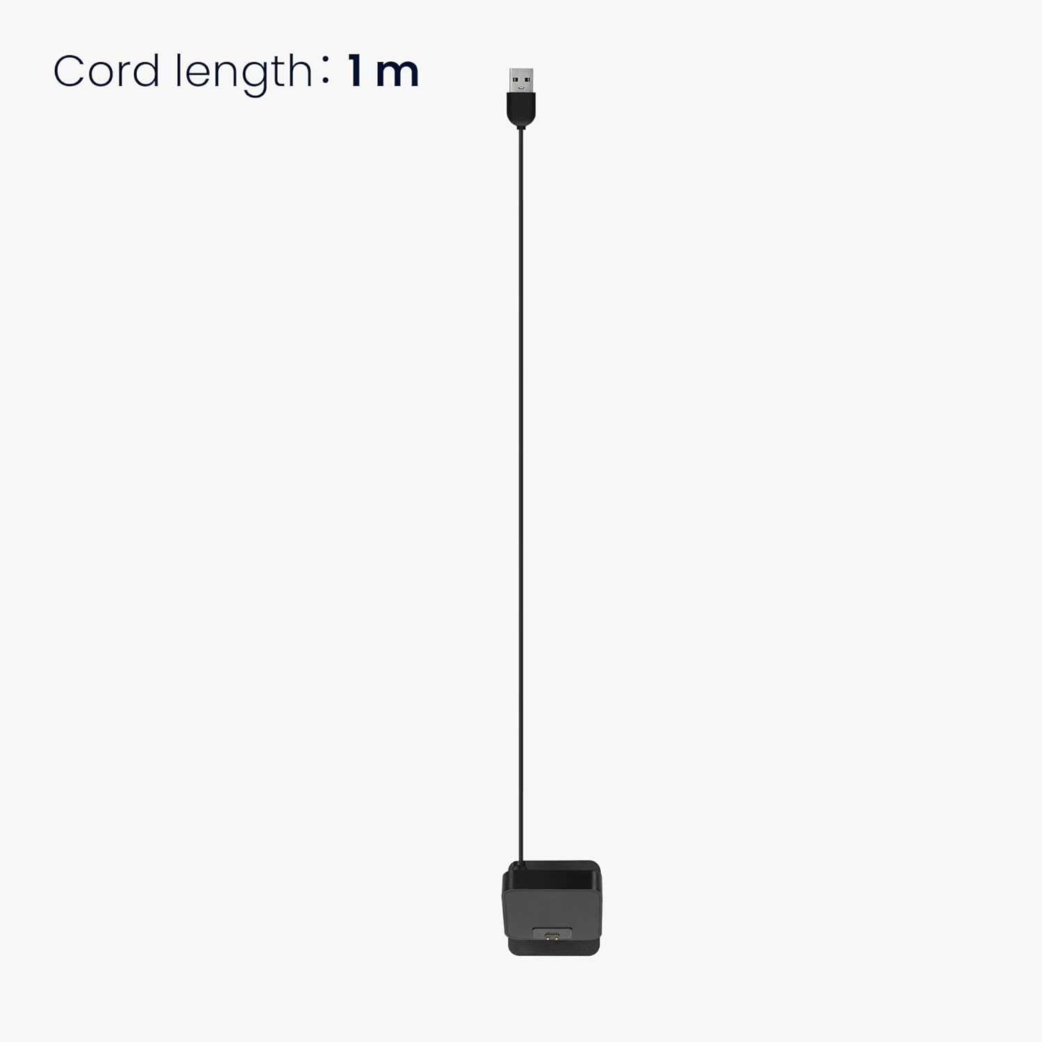 kwmobile Estación de acoplamiento compatible con Xiaomi Redmi Band 2 – Cable cargador de carga con soporte – Negro