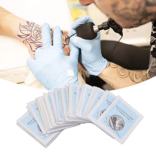 Sonew 120 toallitas de limpieza temporales de tatuajes, toallitas desechables para eliminar patrones de tatuajes, envueltas individualmente, 1
