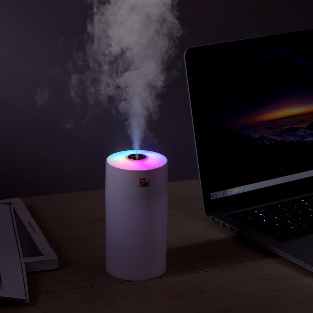 Aerfoyun Mini Humidifier,USB Colorful cool mist humidifier air humidifier humidifiers for bedroom2 Mist Modes, Auto Shut-OffSuper Quiet Portable